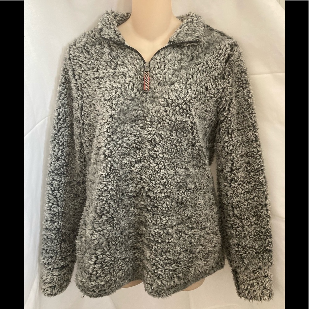 Black / Gray Sherpa Quarter-zip